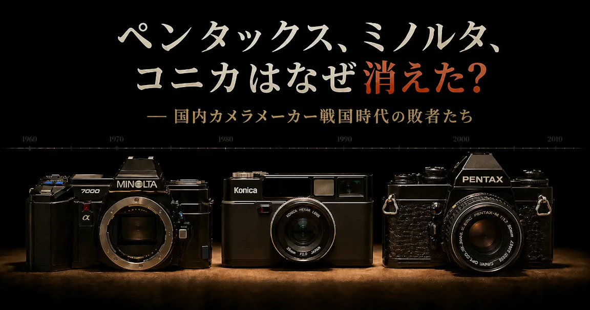 ペンタックス、ミノルタ、コニカはなぜ消えた？国内カメラメーカー戦国時代の敗者たち