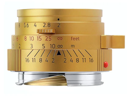 M 50mm f/2 フード・フィルター付 "ブラスゴールド"