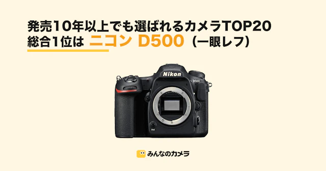 ミラーレス全盛でも選ばれる一眼レフ—発売10年以上のカメラ上位ランキングTOP20【みんなのカメラ調べ】