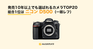 ミラーレス全盛でも選ばれる一眼レフ—発売10年以上のカメラ上位ランキングTOP20【みんなのカメラ調べ】