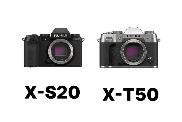 FUJIFILM X-S20とX-T50を比較まとめ!26MPの万能機か、40MPの高画質コンパクトか