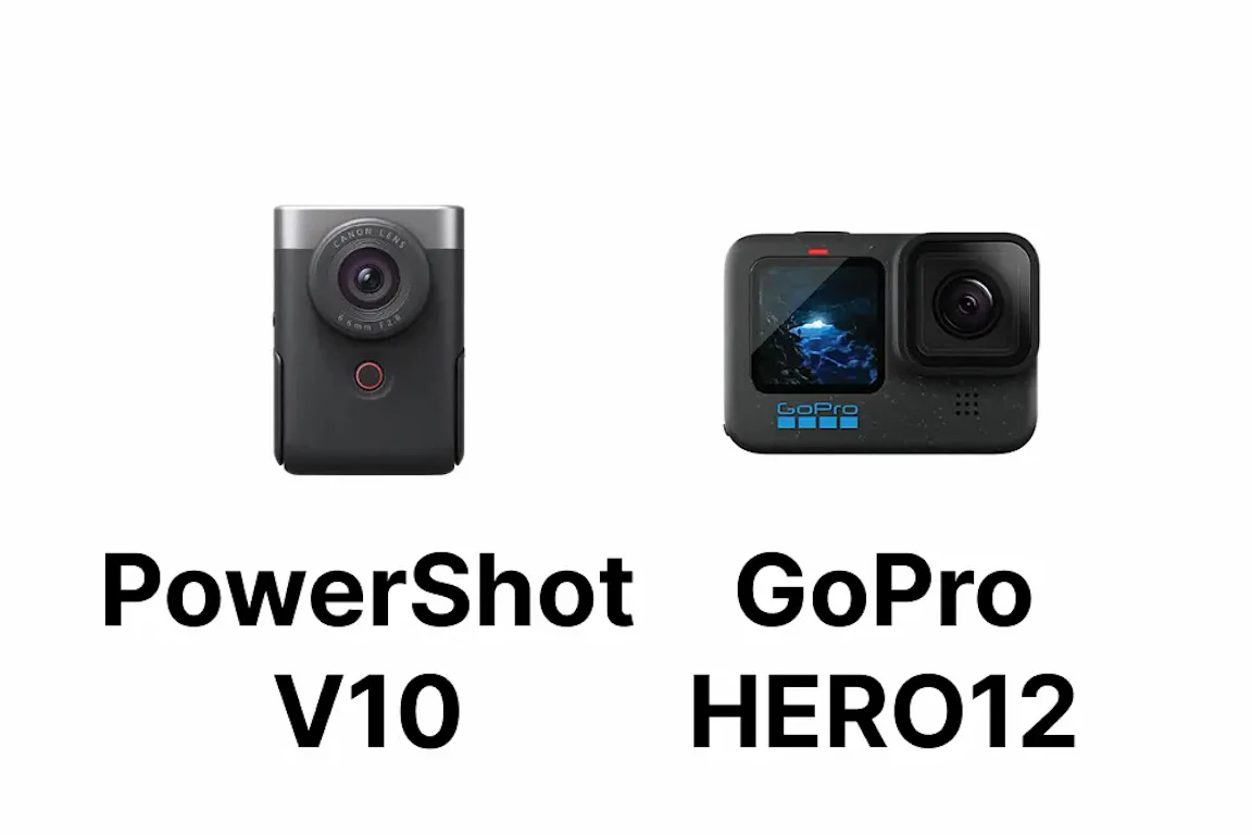 Canon PowerShot V10とGoPro HERO12 Blackを比較!Vlog・旅行・水辺やスポーツ撮影で選ぶならどっち?