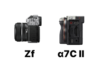 携帯性・操作性・カード構成の比較:Z fは2スロット、α7C IIは約514g