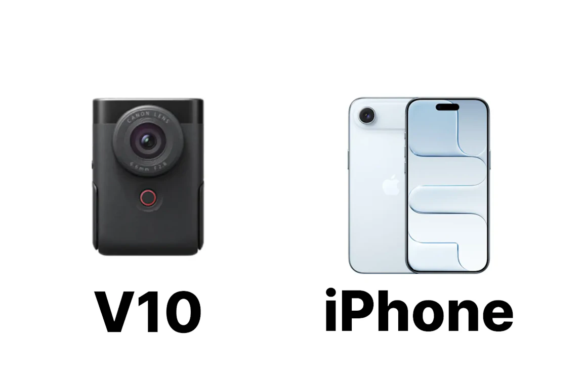 PowerShot V10とiPhoneを徹底比較！Vlog用カメラを買い足すメリットは？