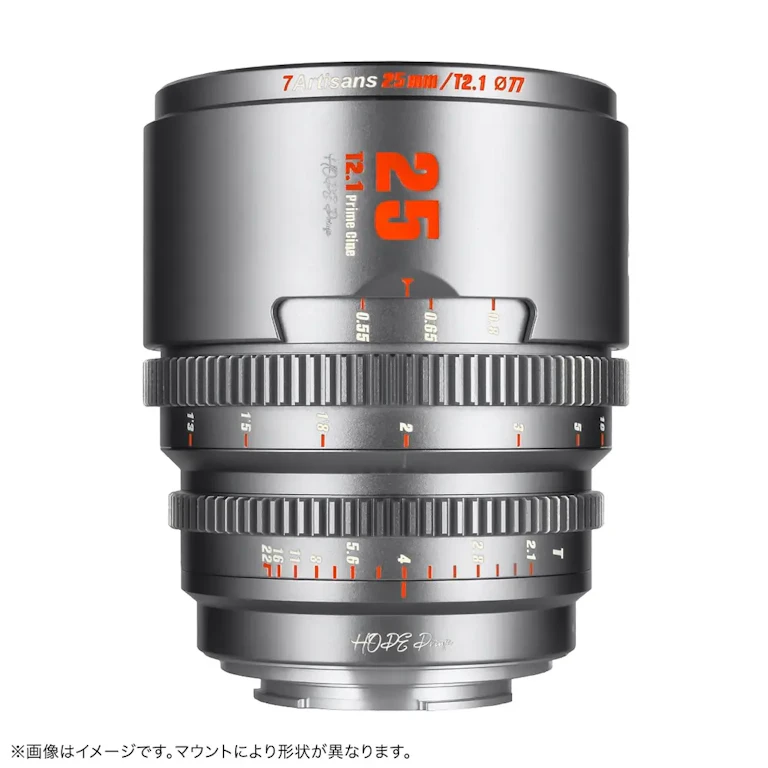 7Artisans HOPE Prime 25mm T2.1 キヤノンRF用 "チタングレー"