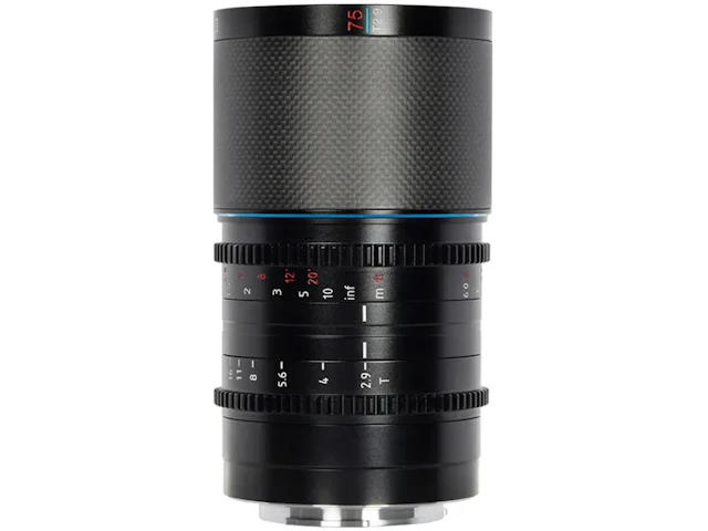 Saturn 75mm T2.9 1.6X フルフレームカーボンファイバーアナモルフィックレンズ ブルーフレア フジフイルム用