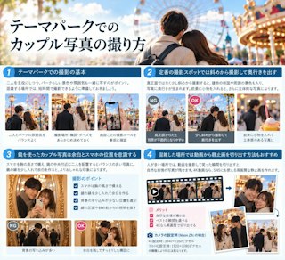 テーマパークでのカップル写真の撮り方:ディズニーなどで気をつけたい撮影ルール