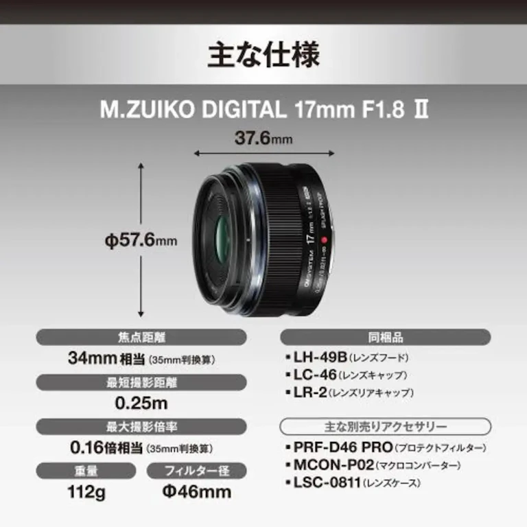 M.ZUIKO DIGITAL 17mm F1.8 IIの新品/中古の在庫一覧 2枚目