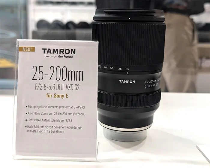 リーク】タムロン 25-200mm F2.8-5.6 G2の実機画像公開。初期価格は約