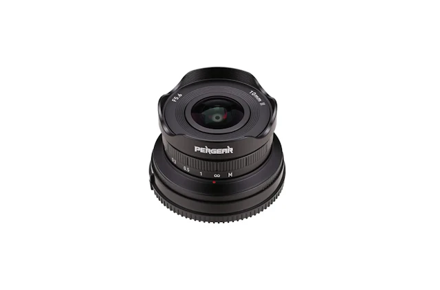 Pergear 10mm F5.6 II発表 約120gの薄型魚眼レンズ、海外価格69米ドル