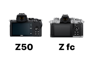 背面モニター・自撮りの比較｜チルトのZ50、バリアングルのZ fc