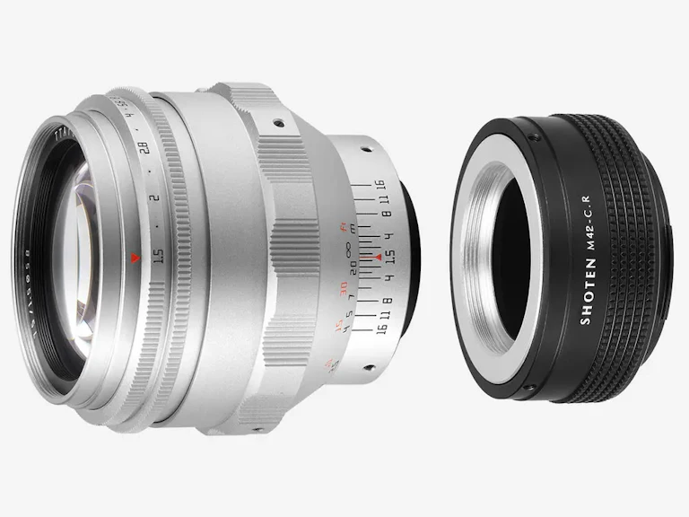 TTArtisan 75mm f/1.5 M42 + キヤノンRFマウントアダプターセット "シルバー"