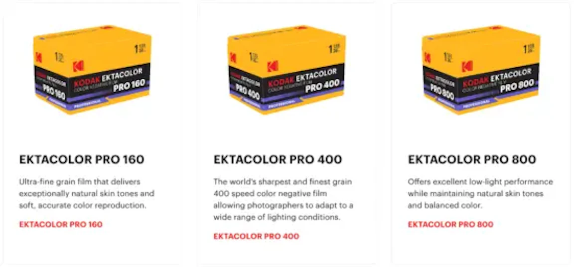 3/24正式発表 Kodakの「Ektacolor Pro」と「Ektapan」の予約開始日・発売日・価格・比較最新情報まとめ