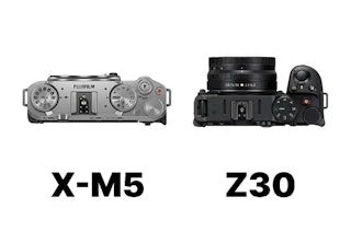 携帯性・ホールド感の比較:軽さのX-M5、安定のZ30