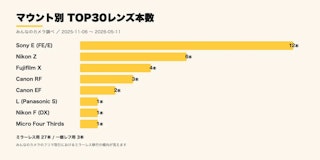マウント別の傾向 (TOP30本数ベース)