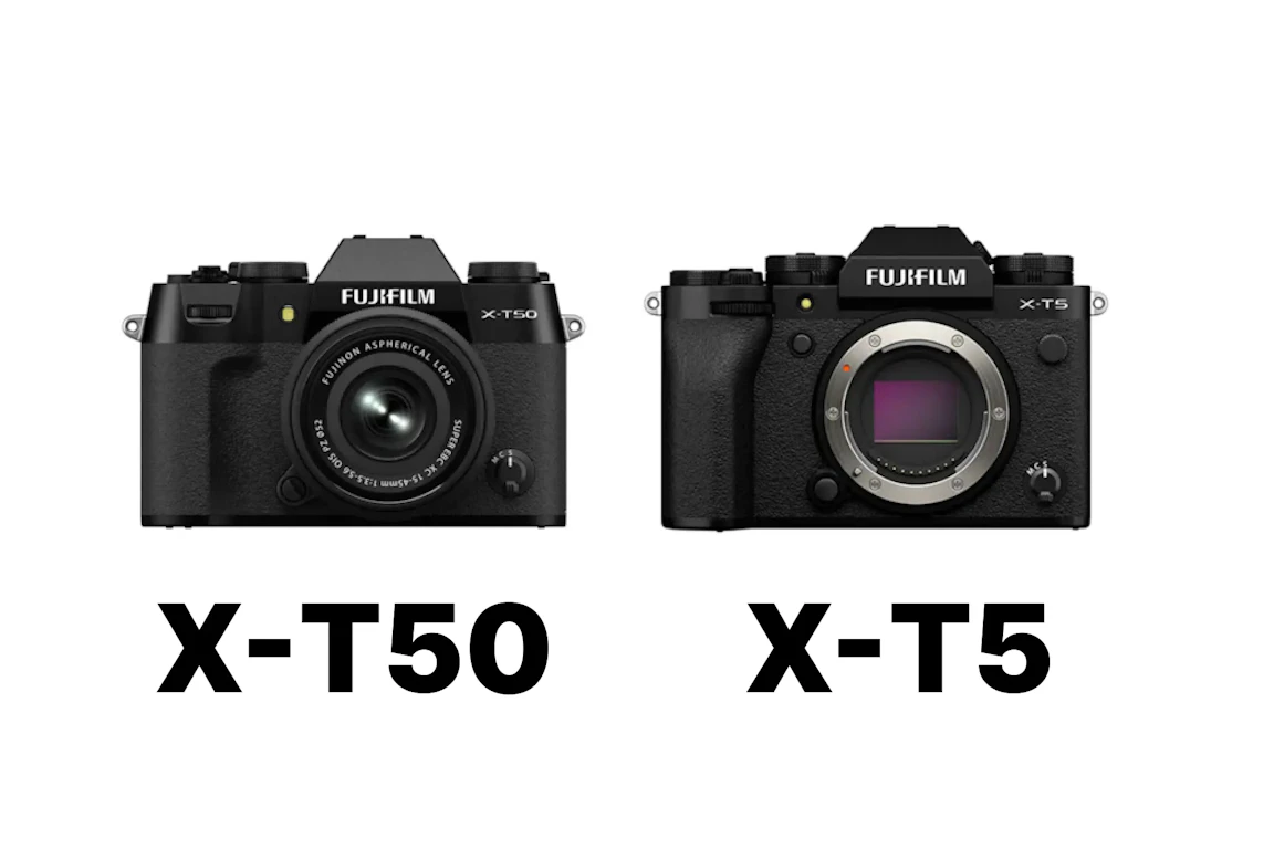 FUJIFILM X-T50とFUJIFILM X-T5を徹底比較！同じ40MPでも「選ぶ理由」が分かれる9つの違い