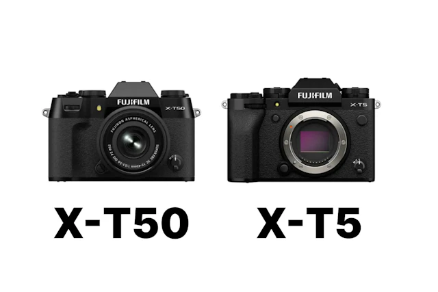 FUJIFILM X-T50とFUJIFILM X-T5を徹底比較！同じ40MPでも「選ぶ理由」が分かれる9つの違い