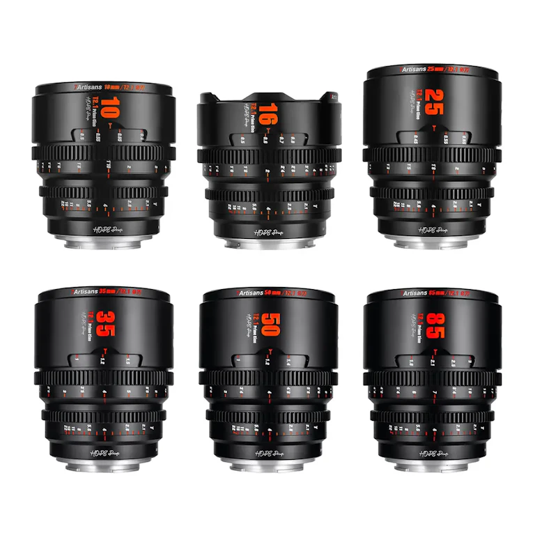 7Artisans HOPE Prime 6本セット 10-85mm T2.1 フジフイルム用 "ブラック"