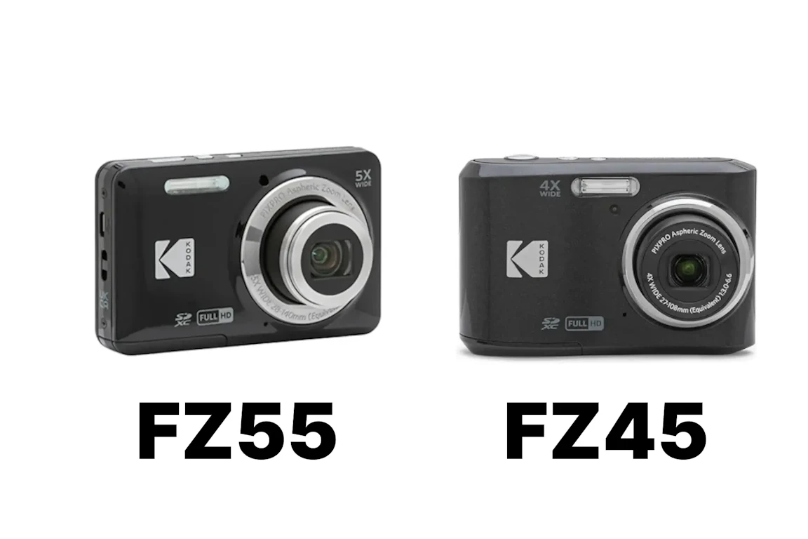 KODAK PIXPRO FZ55とFZ45を徹底比較!ズーム・明るさ・電池で選ぶ1/2.3型コンデジの違い