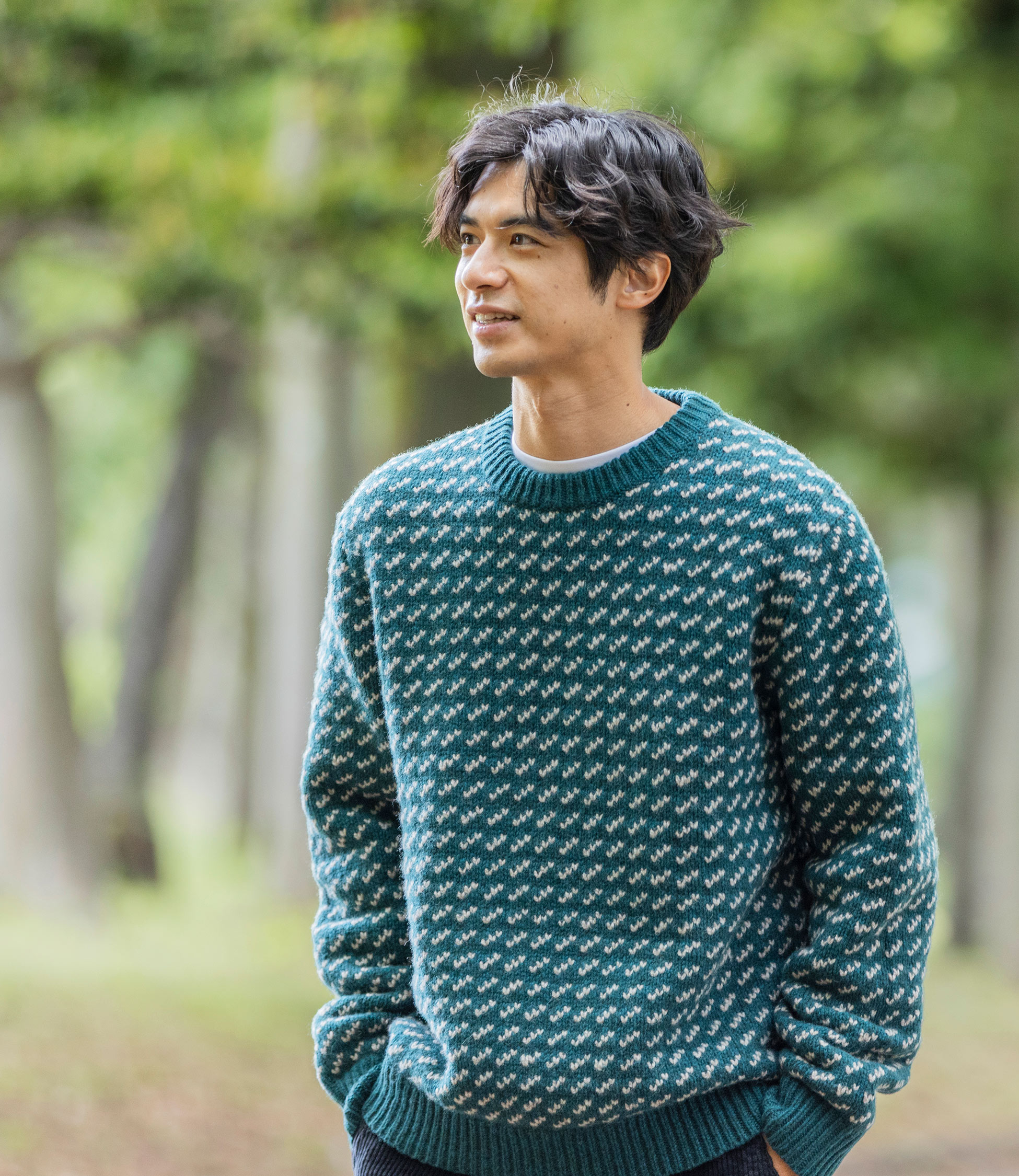 patagonia メリノウール 　バーズアイ　クルーネックセーター M メンズ ビーンズ・クラシック・ラグ・ウール・セーター、クルーネック