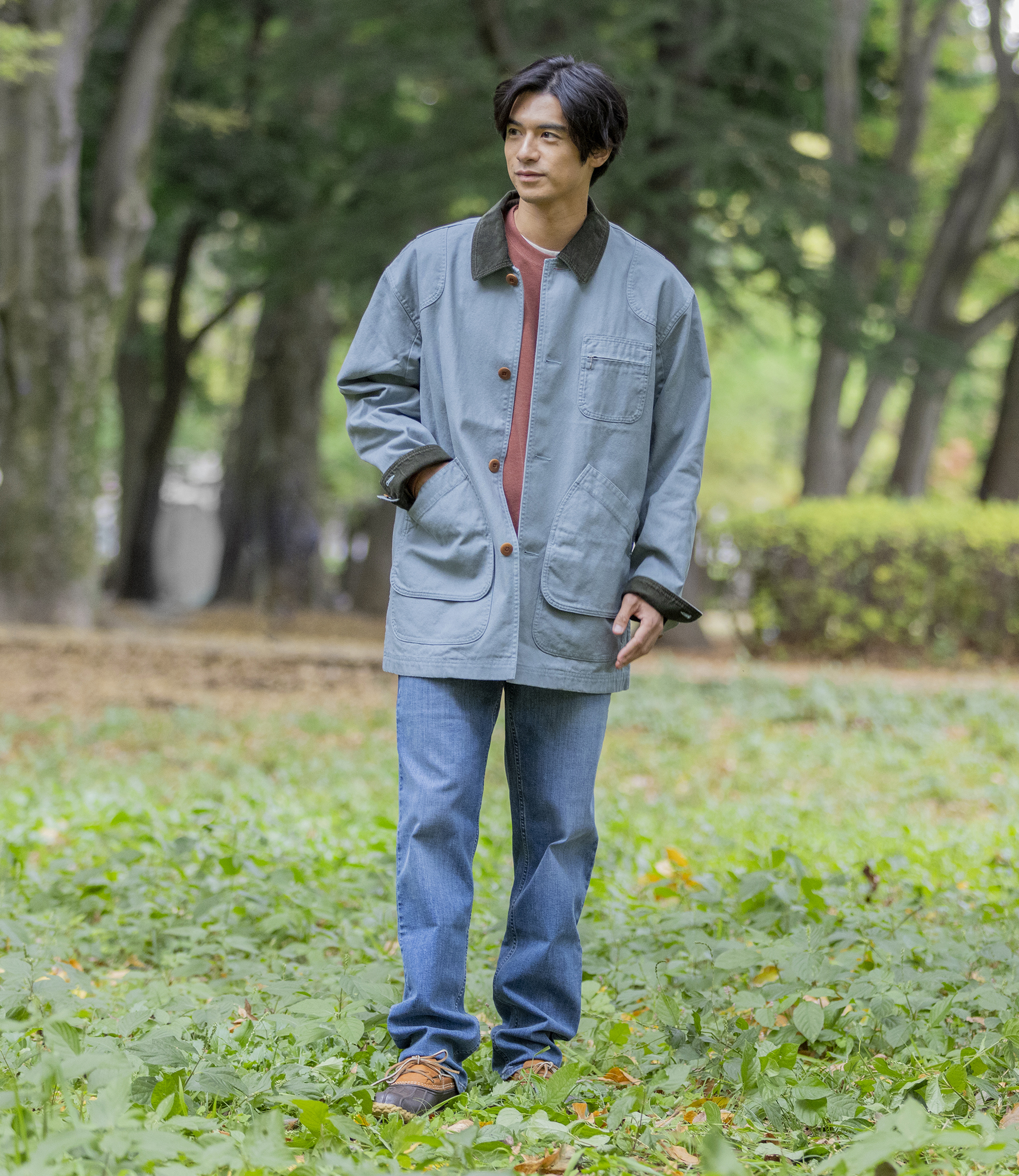 メンズ オリジナル・フィールド・コート、コットンの裏地付き 通販