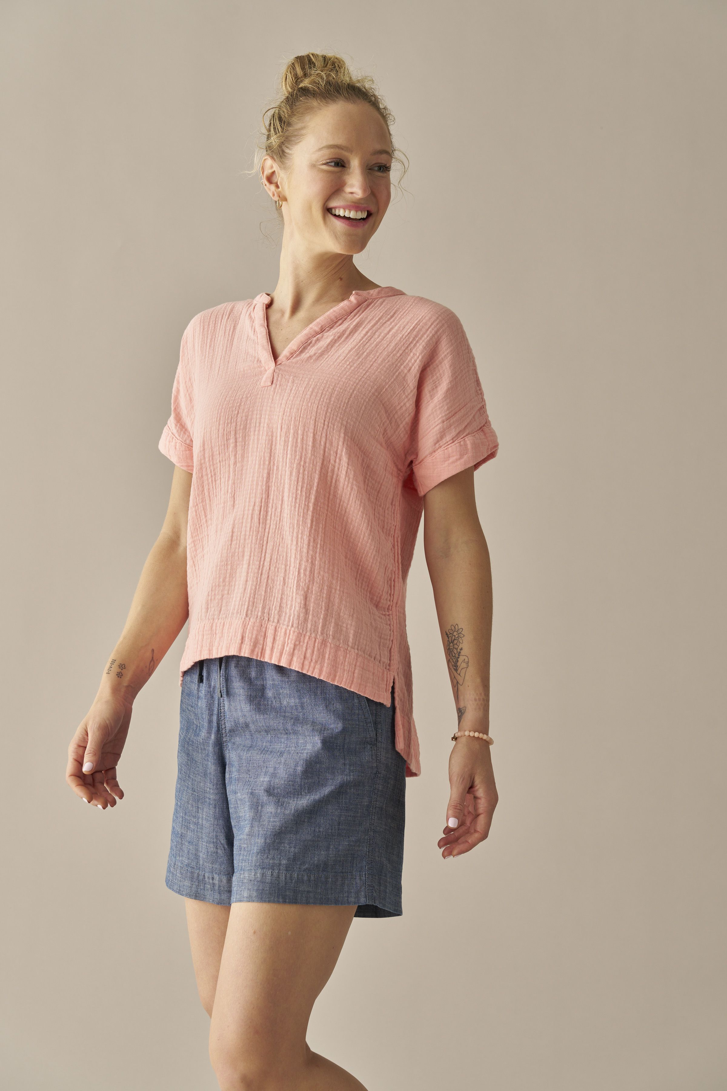 tシャツ クラウド・ガーゼ・シャツ、半袖 ジャパン・フィット レディース L.L.Bean tシャツ クラウド・ガーゼ・シャツ、半袖 ジャパン
