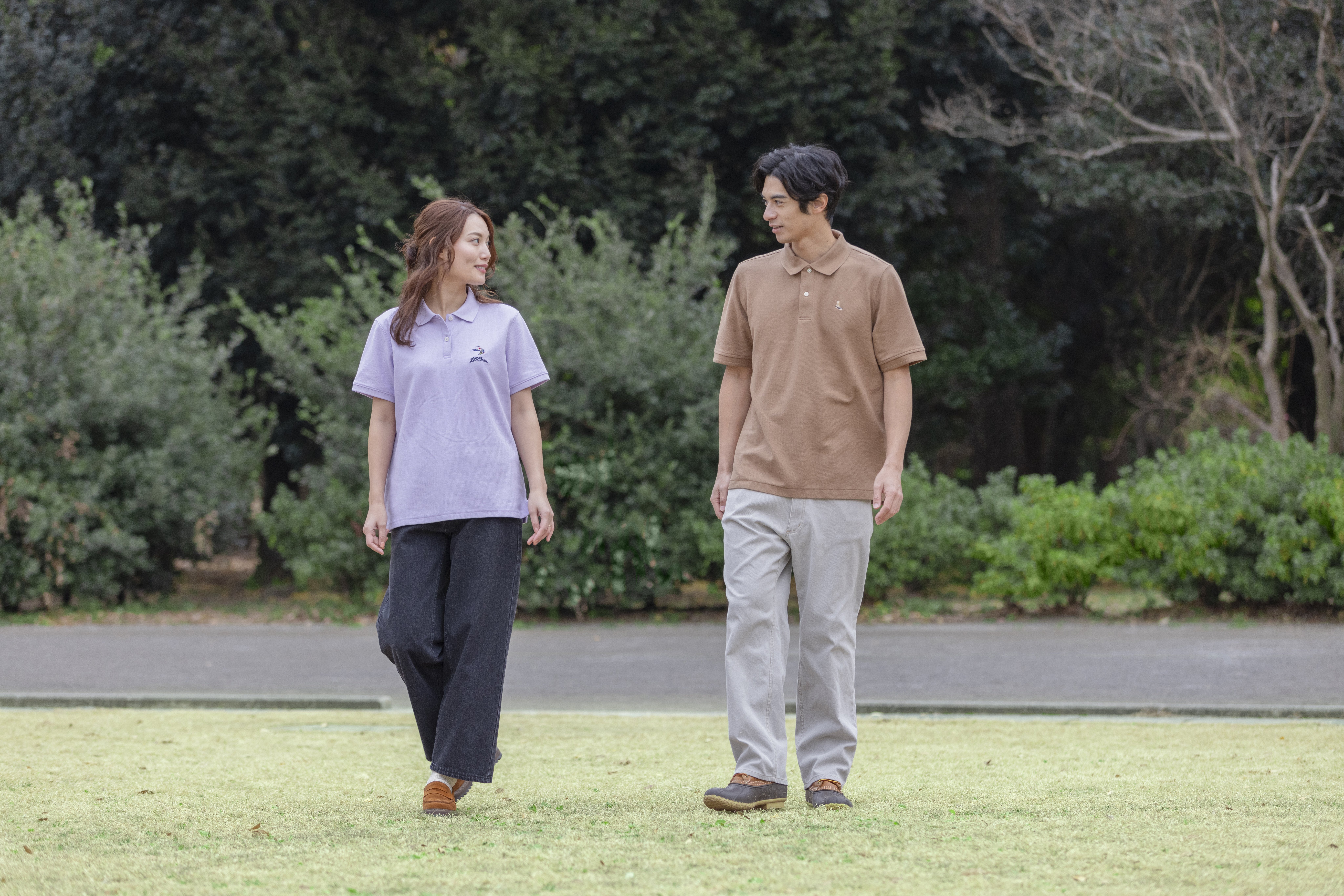 ウィメンズ プレミアム・ダブル・エル・ポロシャツ、リラックス