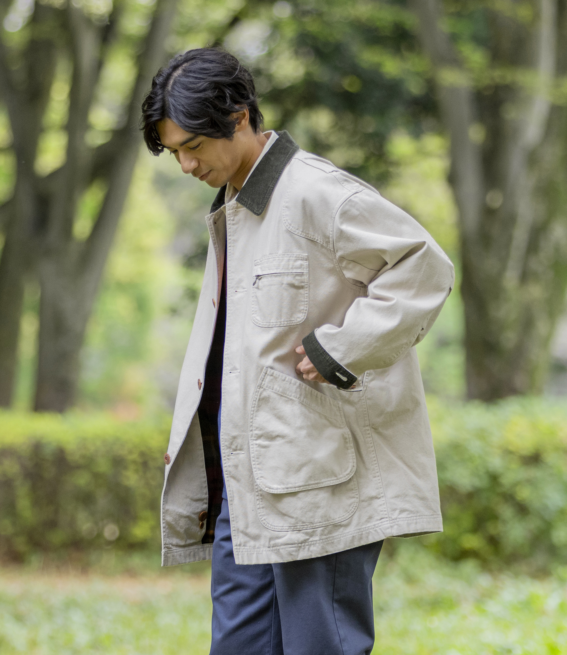 メンズ オリジナル・フィールド・コート、コットンの裏地付き 通販