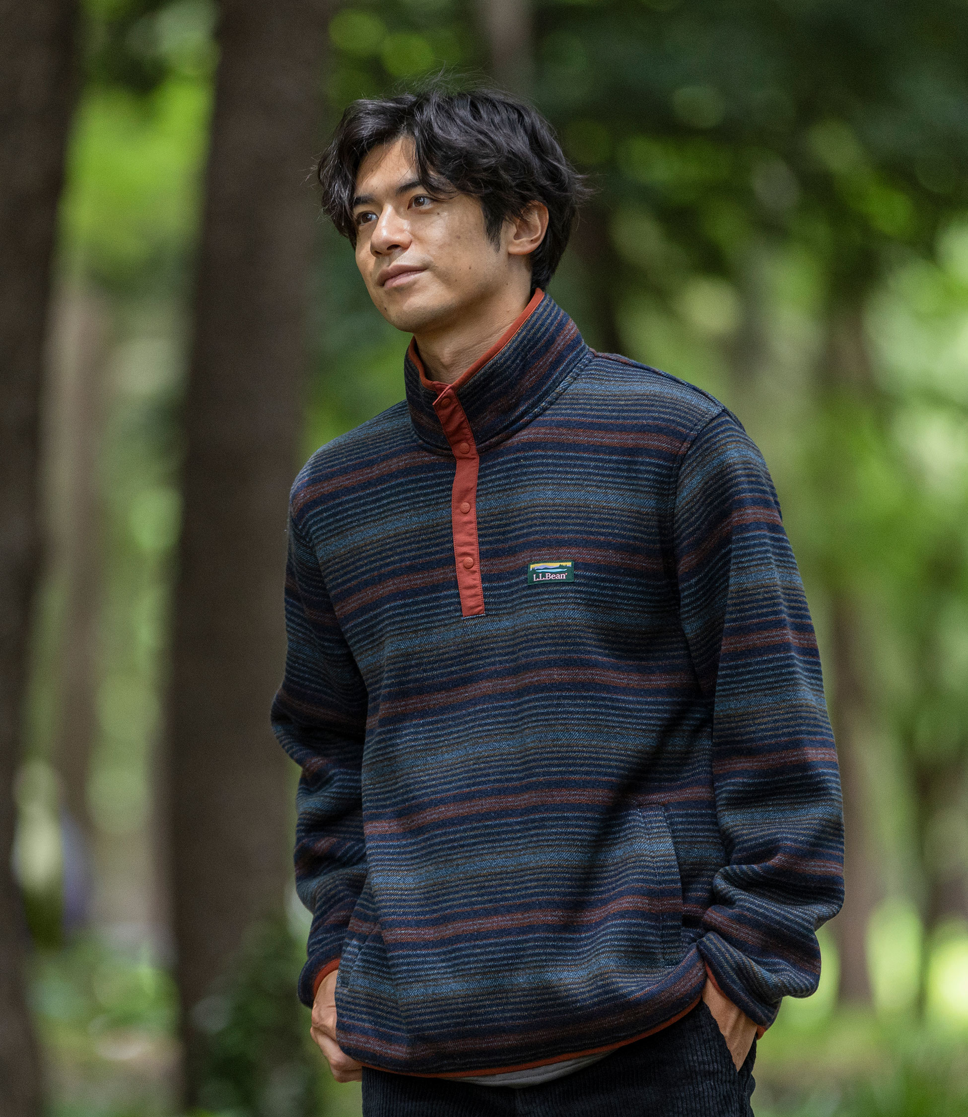 メンズ エル・エル・ビーン・セーター・フリース・プルオーバー