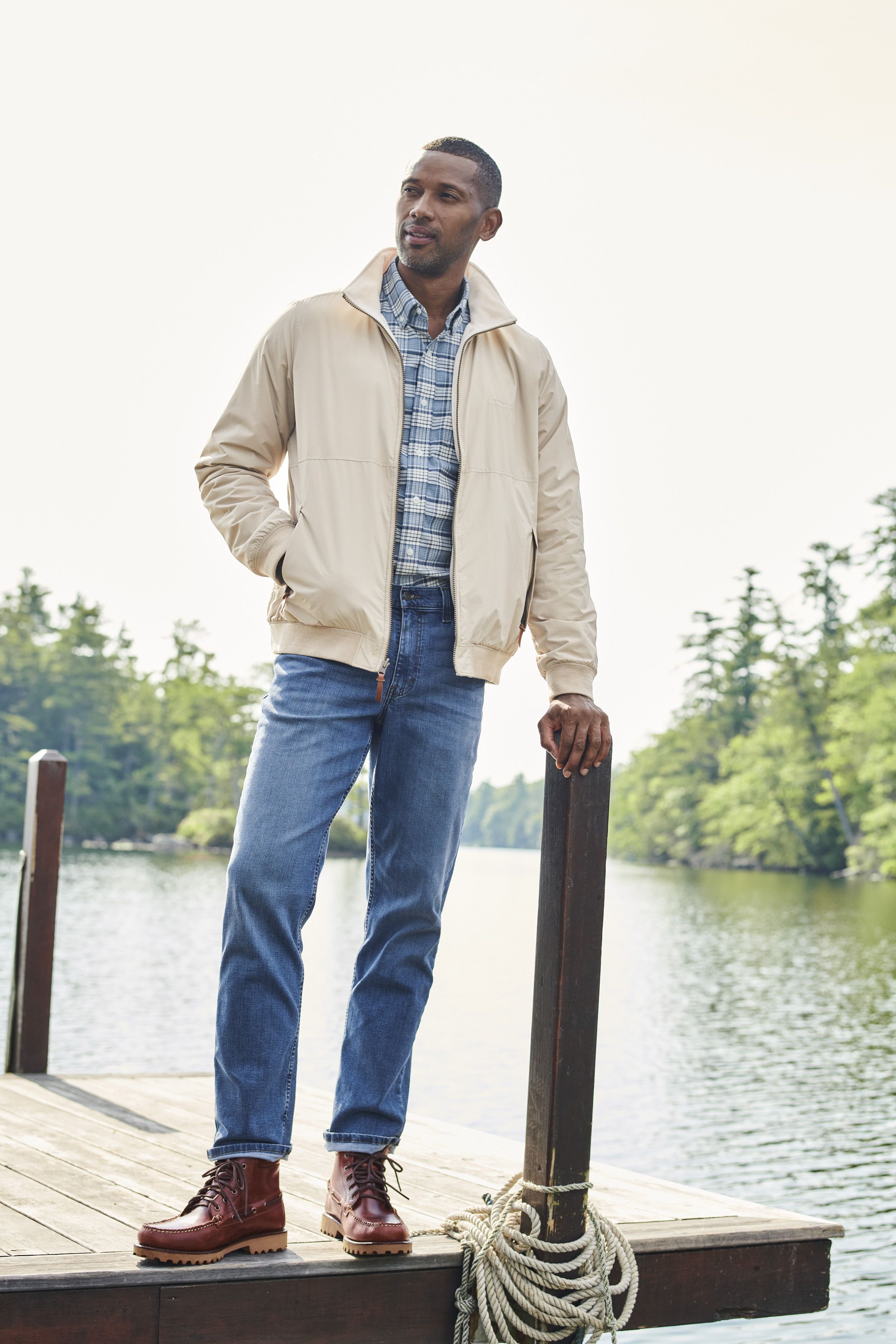 メンズ コンフォート・ストレッチ・オックスフォード・シャツ