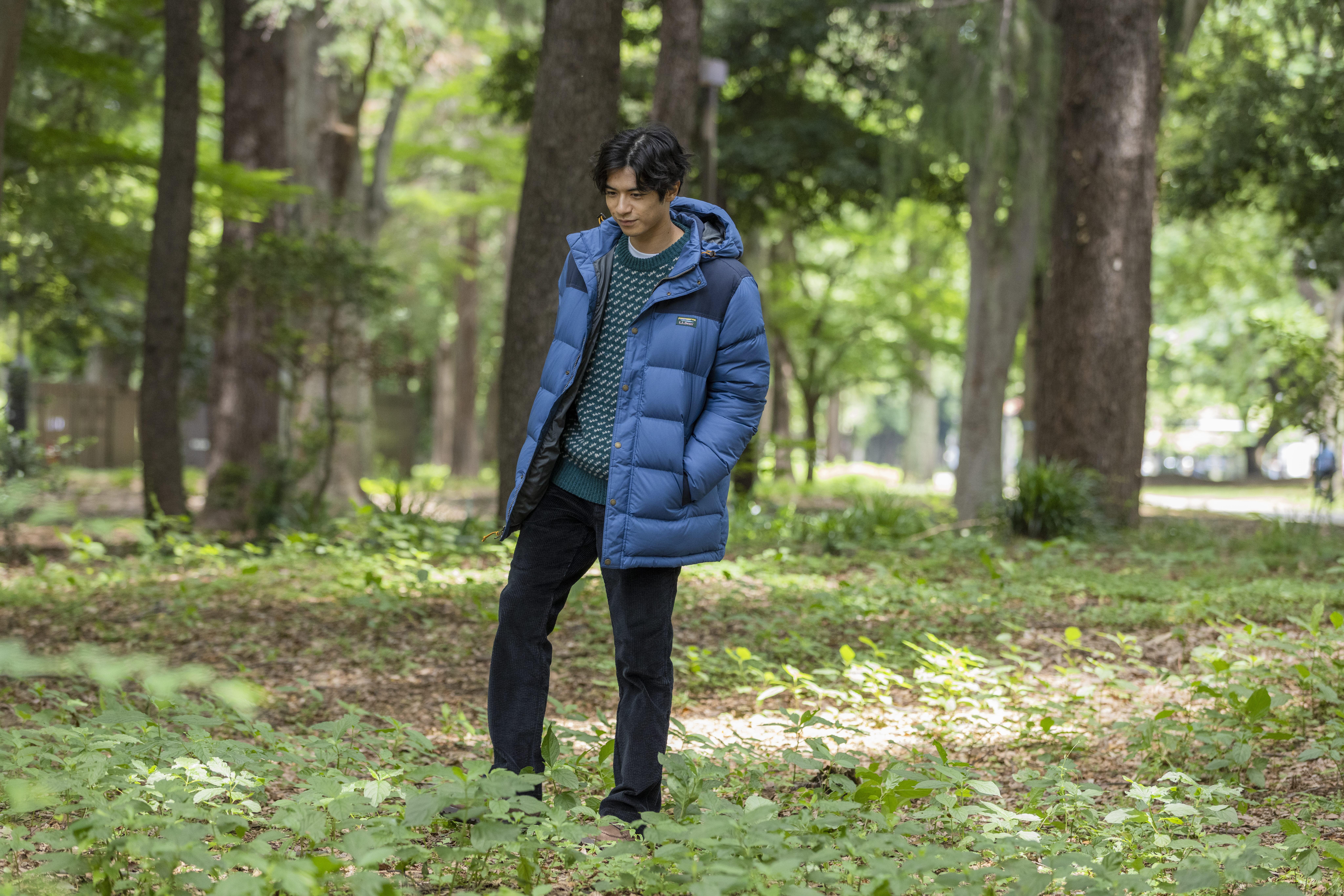 メンズ マウンテン・クラシック・ダウン・パーカ、カラーブロック 通販