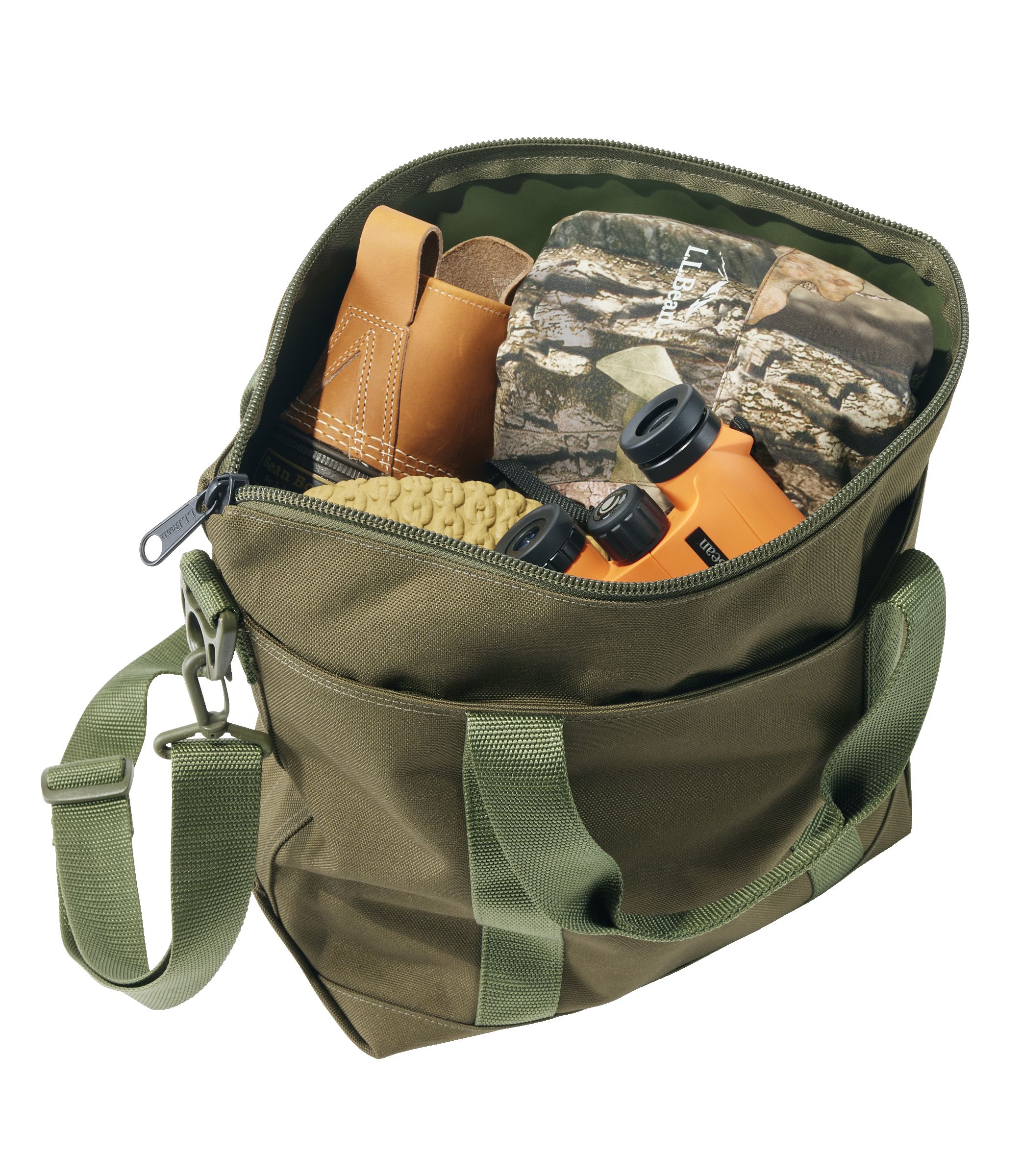 ハンターズ・トート・バッグ、ジップ・トップ ショルダー・ストラップ