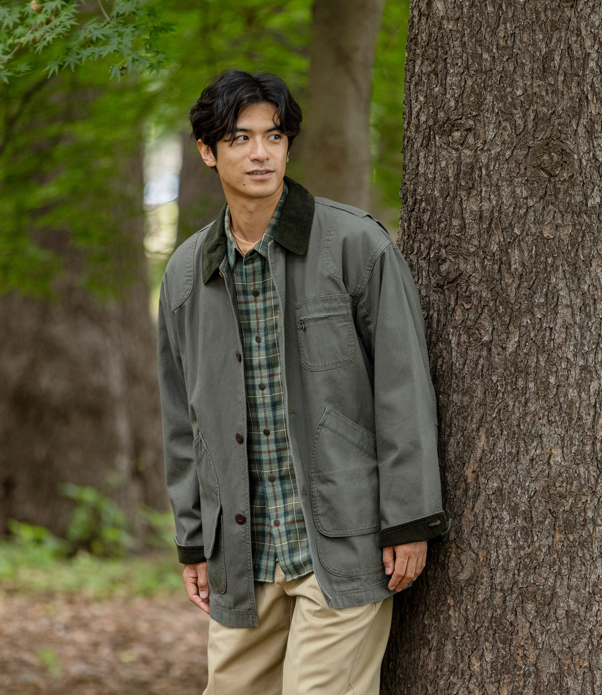 メンズ オリジナル・フィールド・コート、コットンの裏地付き 通販