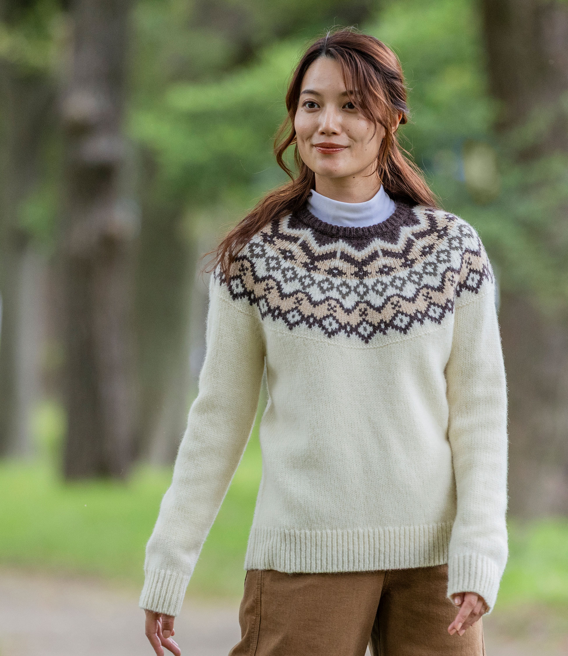 ウィメンズ ビーンズ・クラシック・ラグ・ウール・セーター、クルー