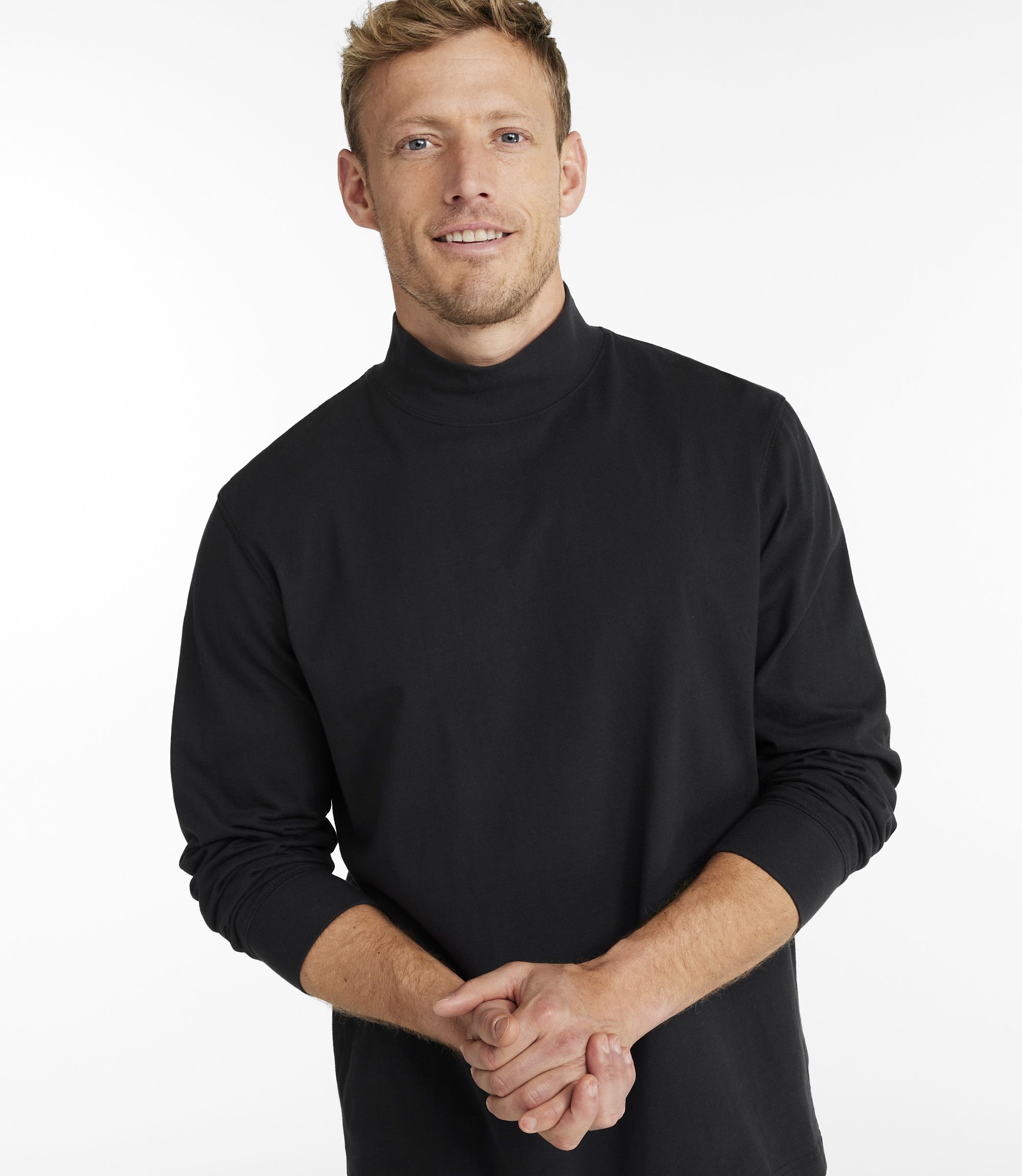 メンズ ケアフリー・アンシュリンカブル・モックネック・シャツ 通販