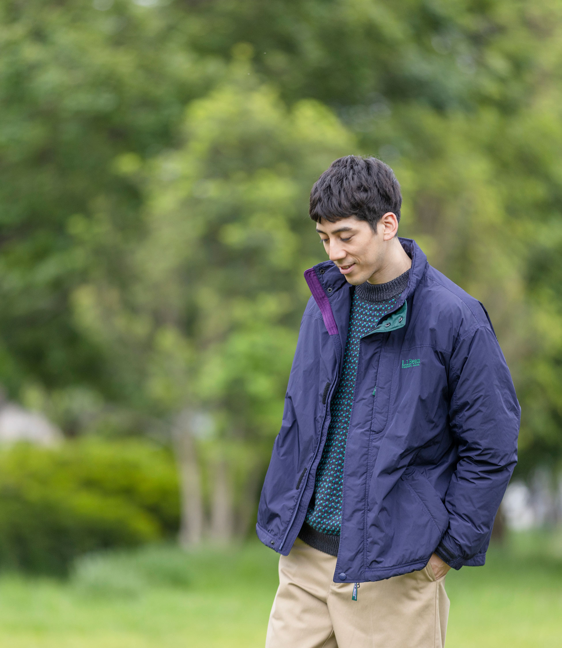 ☆LLBean☆ ターコイズ ジップアップジャケット M ☆LLBean