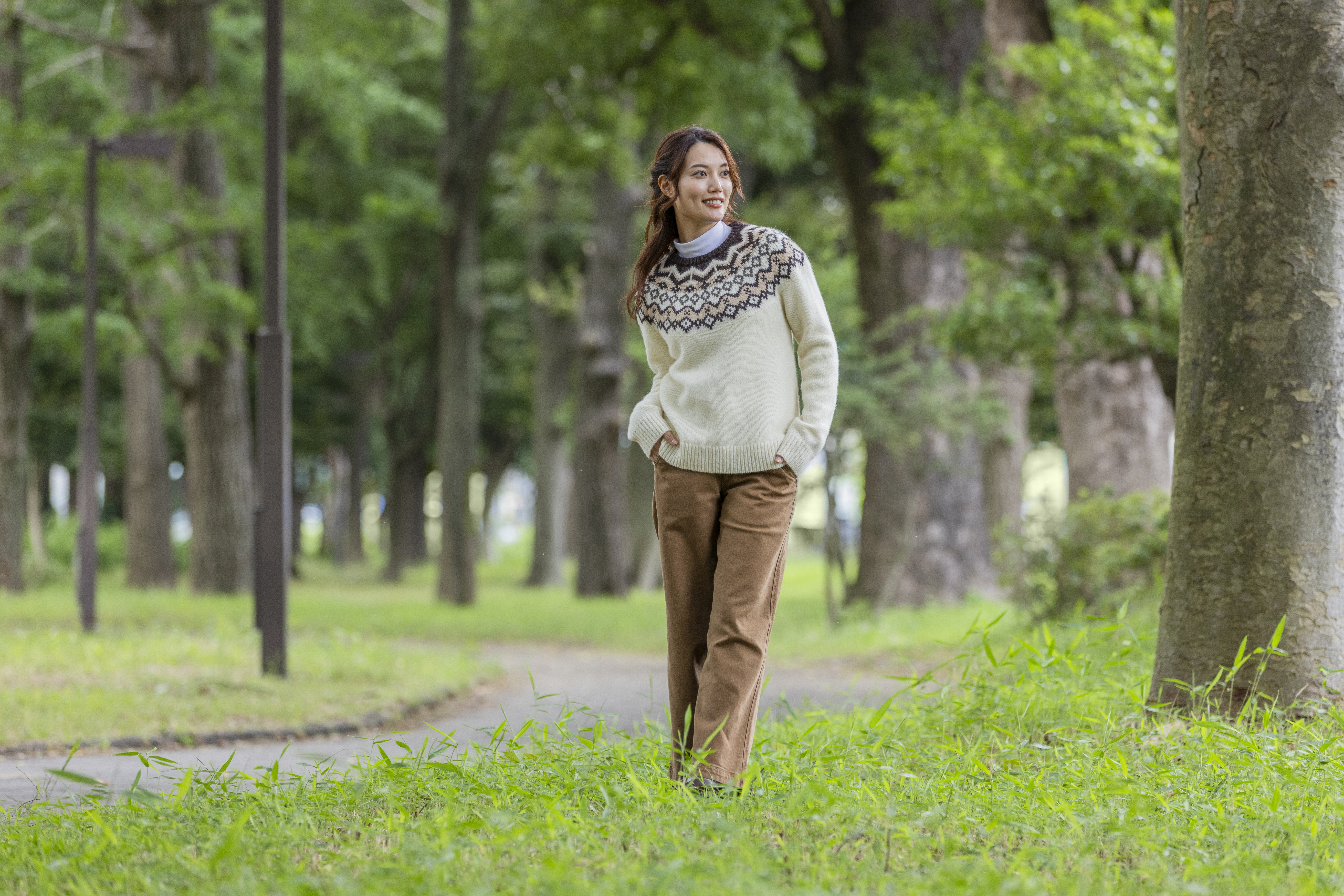 ウィメンズ ビーンズ・クラシック・ラグ・ウール・セーター、クルー