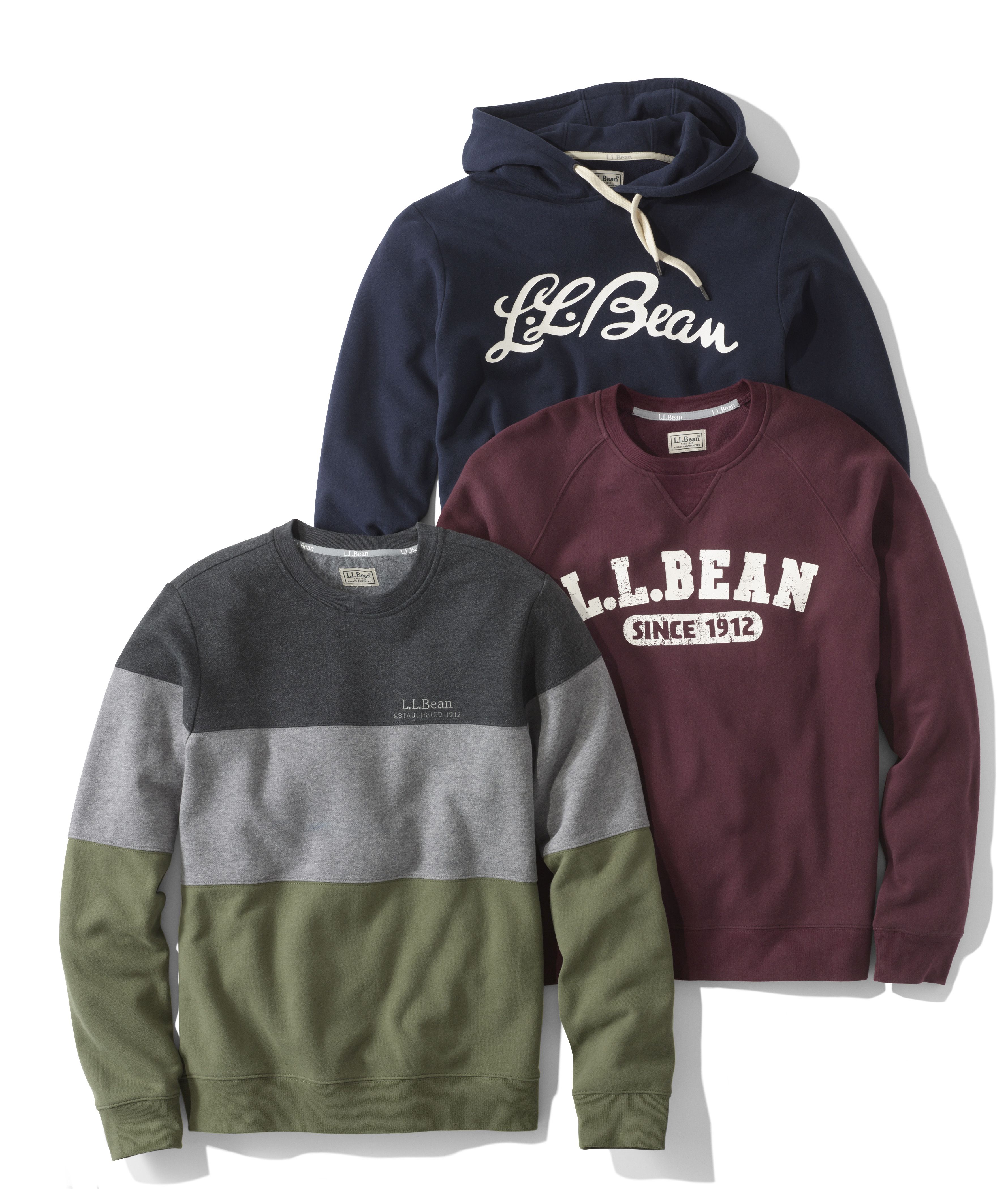 特売 Deep Wine L.L.Bean 1912 スウェットシャツ、フーディ | www