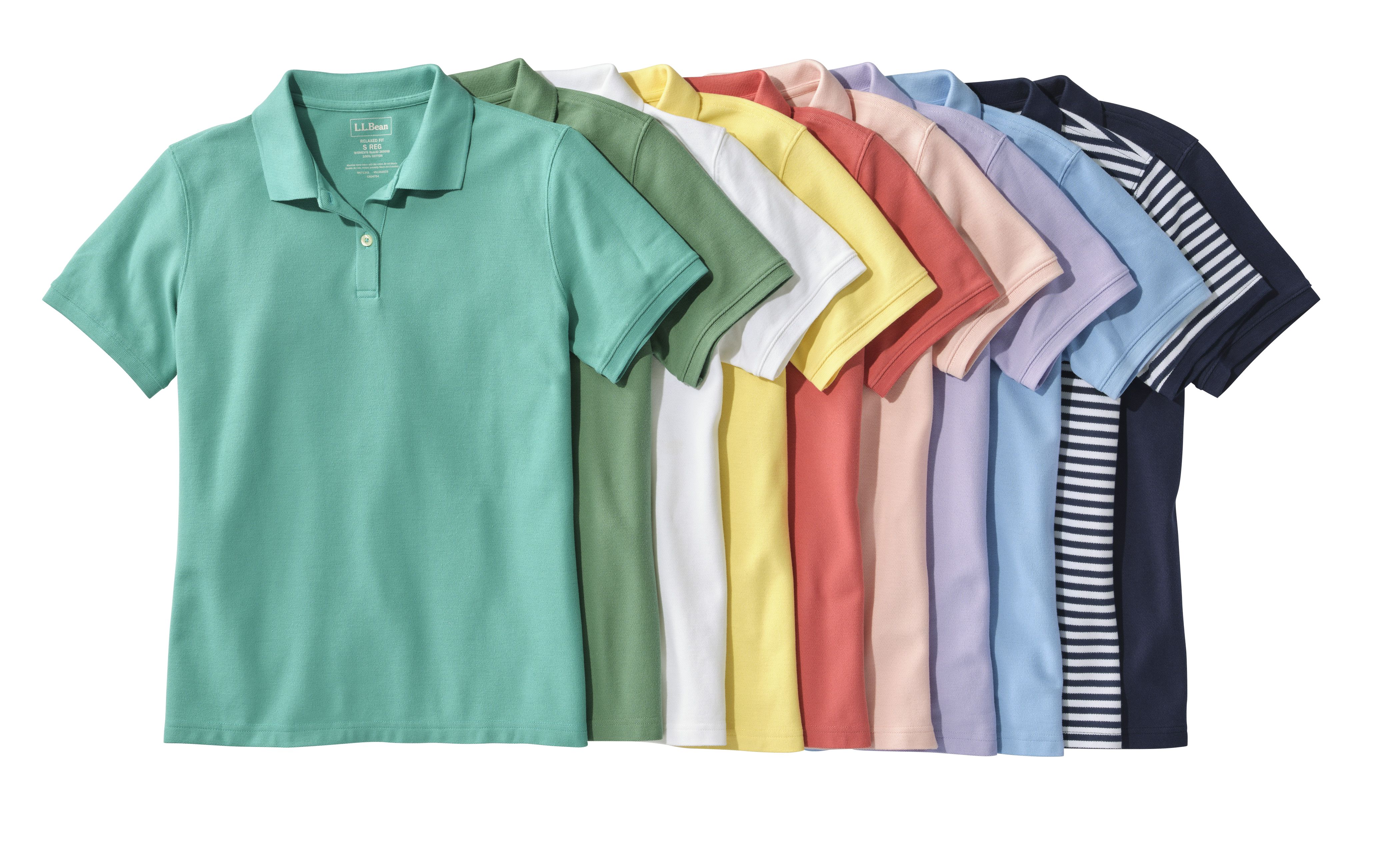 ウィメンズ プレミアム・ダブル・エル・ポロシャツ、リラックス