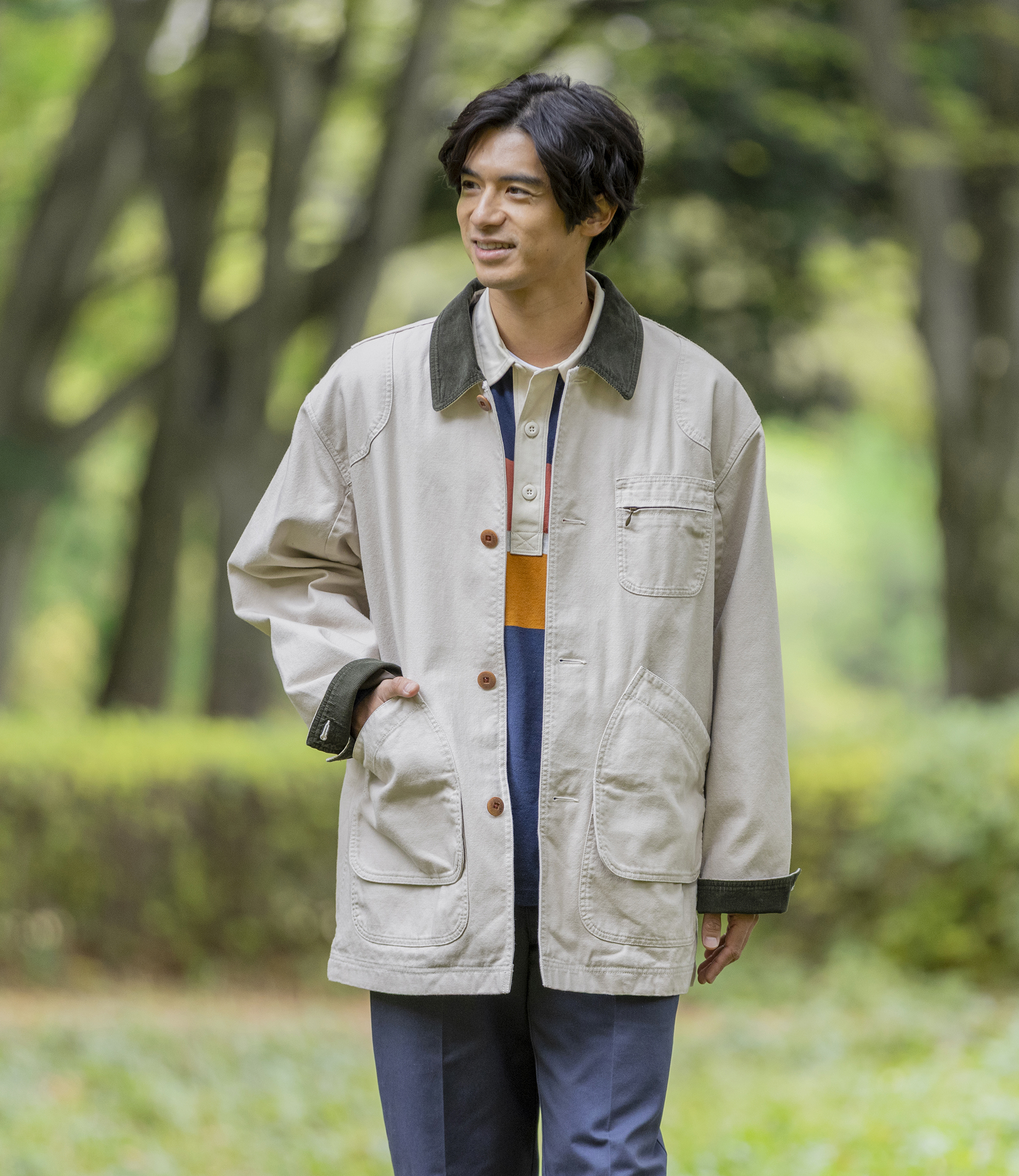 メンズ オリジナル・フィールド・コート、コットンの裏地付き 通販