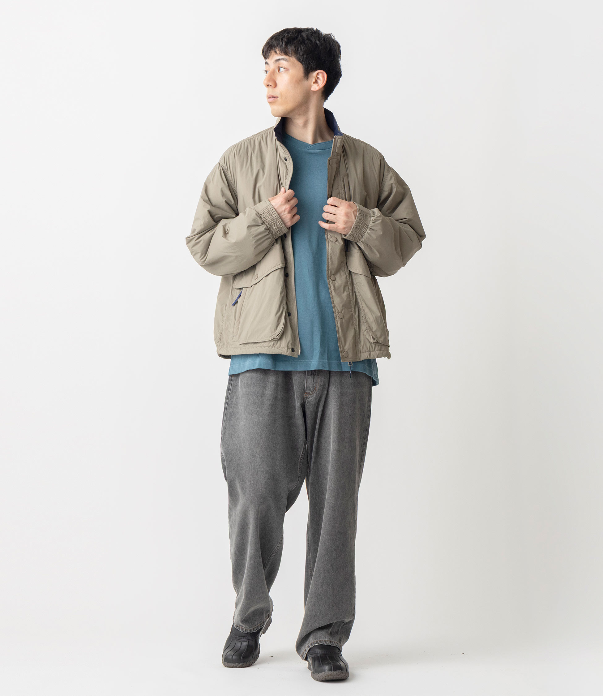 (取寄) ライトウェイト バーン ジャケット - インサレーテッド Greige Lightweight Barn Jacket - Insulated  Gray Combo メンズ ビーンズ・ウィンディ・リッジ・インサレーテッド・ジャケット