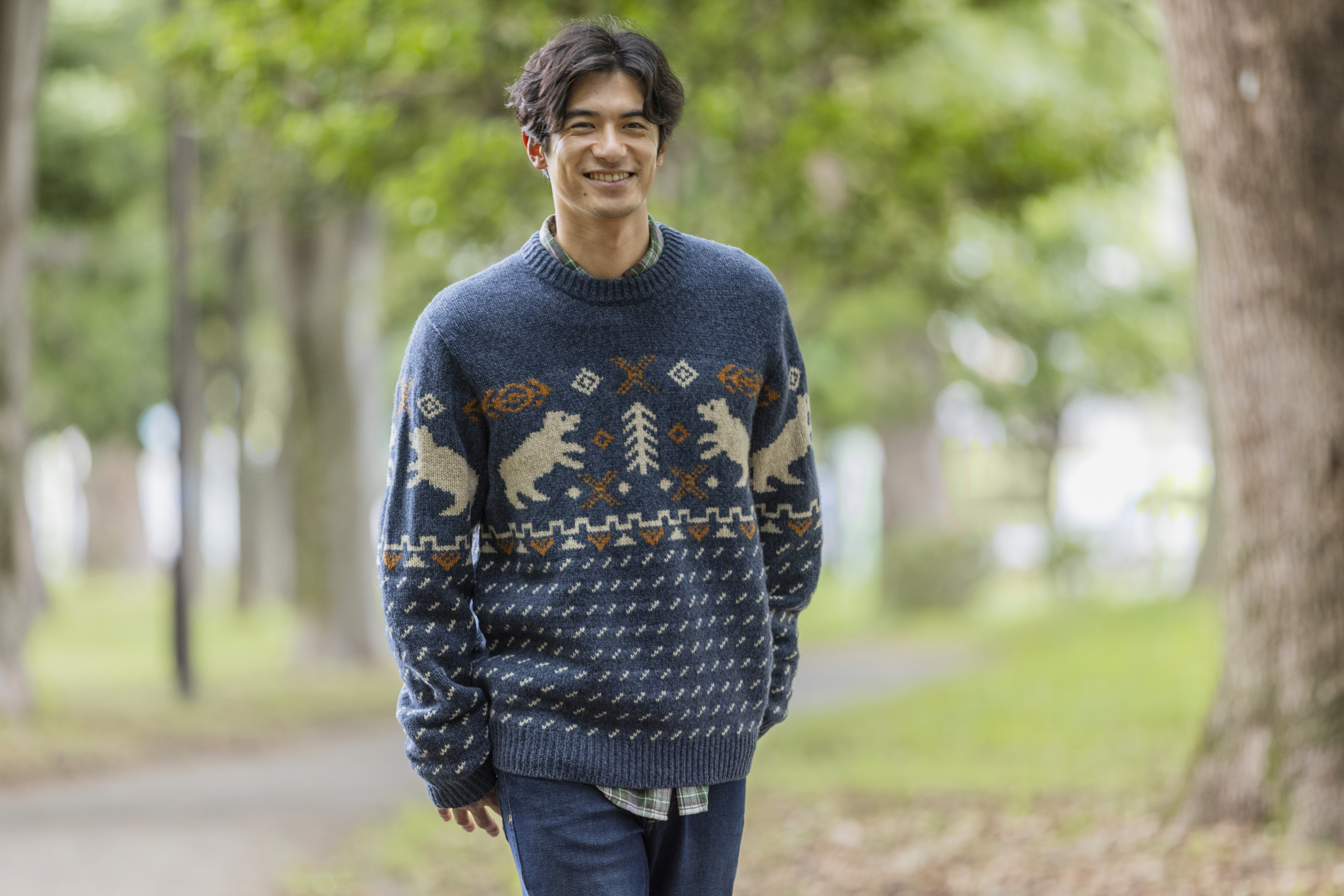 LL.Bean カタディンロゴ ウールセーター　XL 古着 70-80s Ireland製 LL Bean ネップ シェットランド ウール ニット