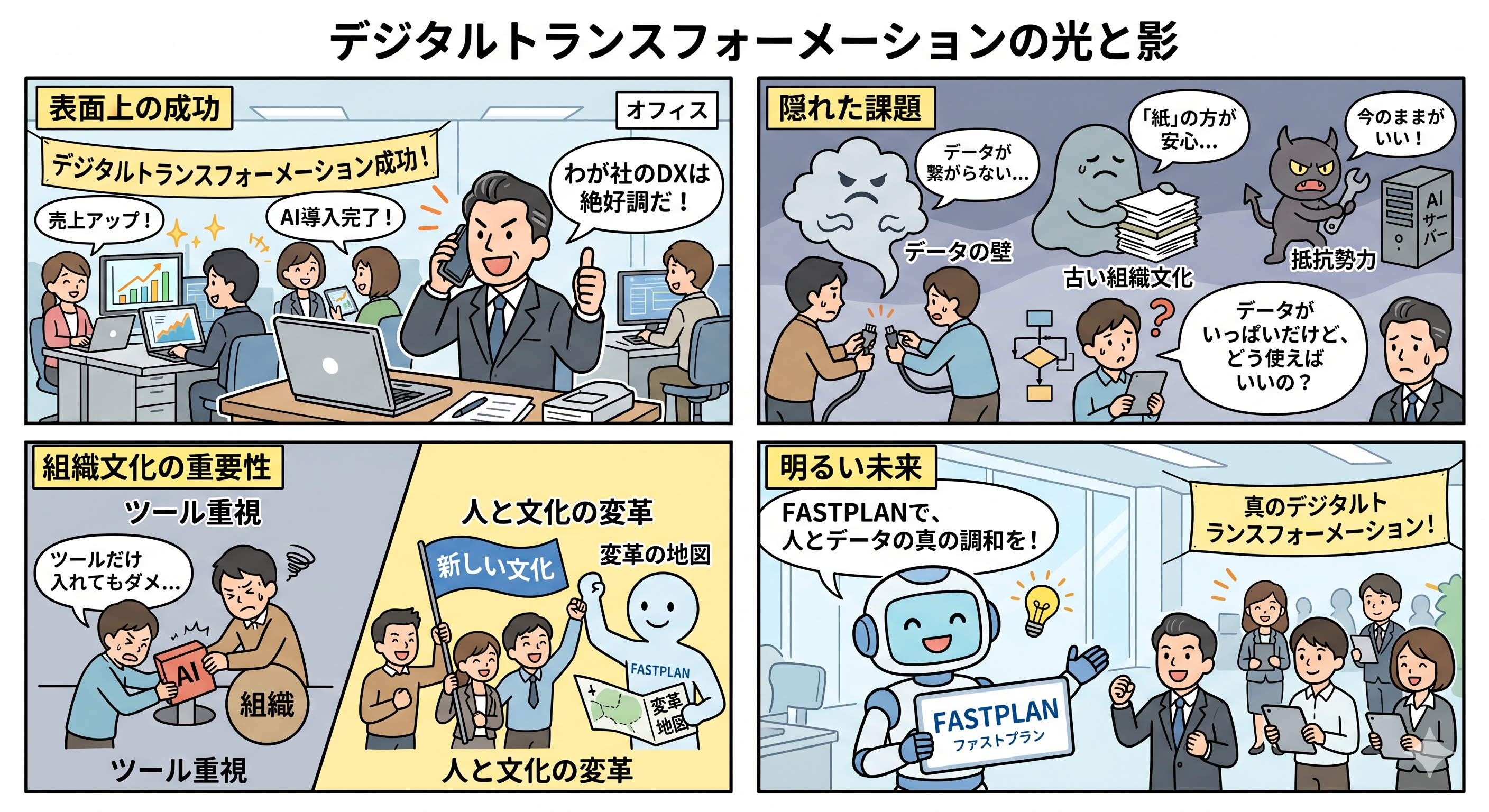 デジタルトランスフォーメーションの盲点:AI活用がもたらす企業の成長とその落とし穴