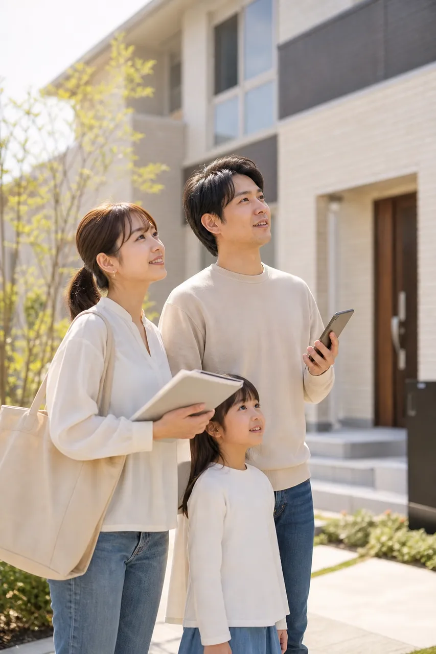 建売物件を探している家族