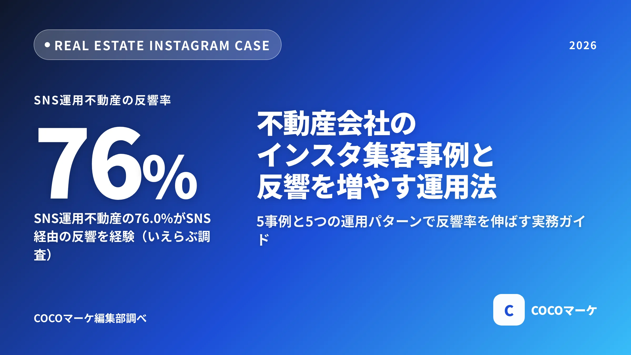 不動産会社のインスタ集客事例と反響を増やす運用法|5事例と5つの型