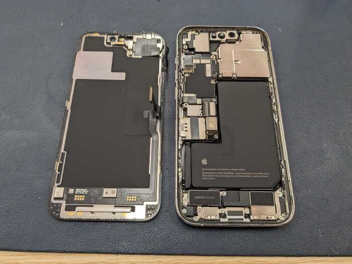 あいふぉん アイフォン iPhone 14 pro 充電の減りが早い 経年劣化 膨張 電源落ちる 速度遅い 動作遅い サービス表記 バッテリー ばってりー 交換 修理