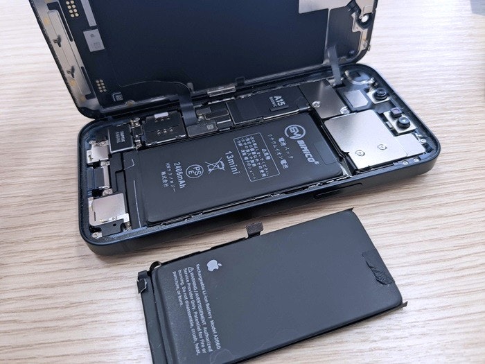 iPhone13mini 電池の減りが早い バッテリー交換 豊川 豊橋 新城 蒲郡 湖西 浜松