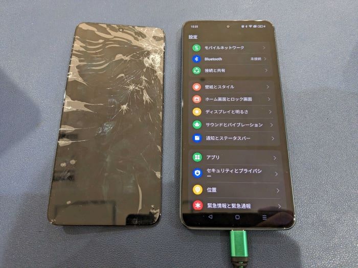 OPPO Reno11A　OPPO　Reno11A　Reno11　画面割れ　画面が割れた　修理