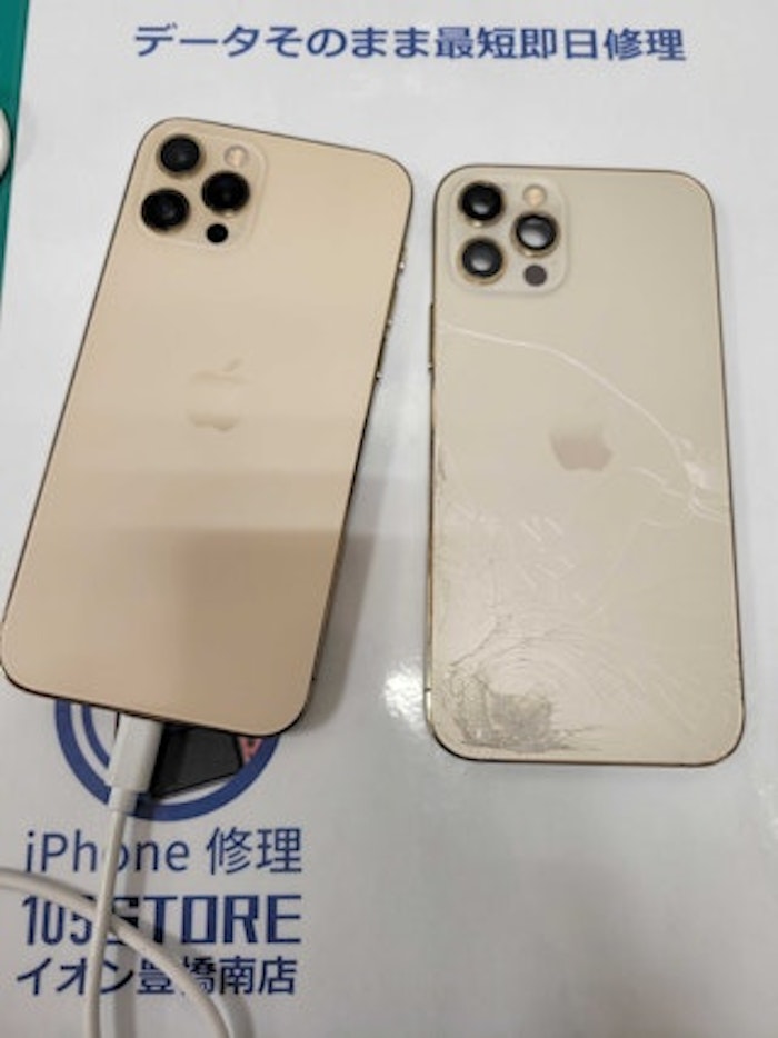 iphone12pro　背面交換　背面割れ