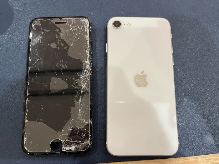 岡崎市】iPhone SE3 画面修理 まちスマ岡崎店